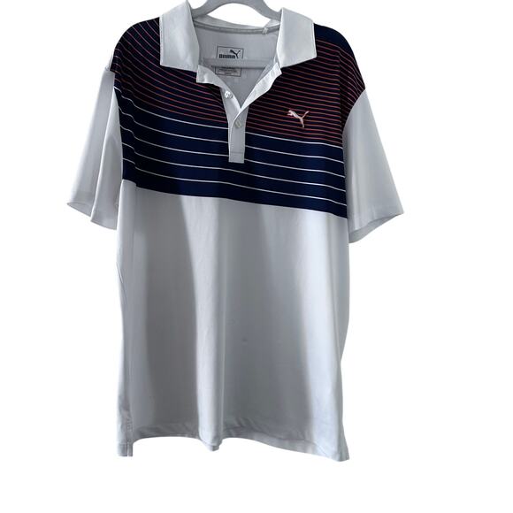 Puma Golf Polo Shirt - Youth Large - stripe - Picture 1 of 5